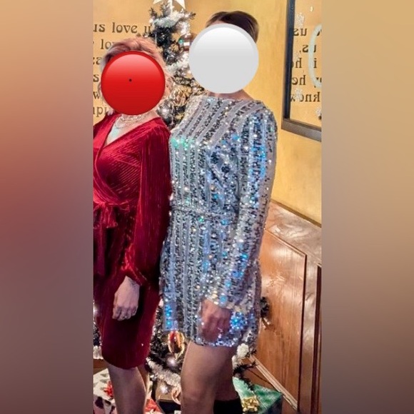 Vero Moda silver sequin dress small - Picture 5 of 5